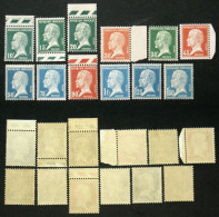 N° 170 à 181 Série PASTEUR Neuf N** TB Cote 200€ - 1922-26 Pasteur