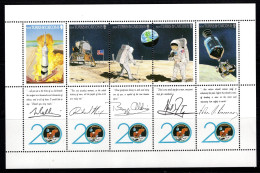 Turks & Caicos Islands 1990 20th Anniversary Of First Manned Moon Landing Sheetlet MNH (SG 980-984) - Turks And Caicos