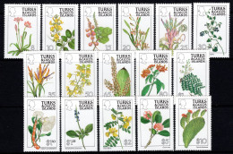 Turks & Caicos Islands 1990-94 Island Flowers - P.14 - Set MNH (SG 985-1000) - Turks And Caicos