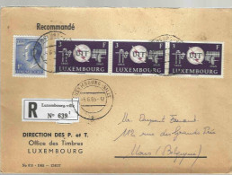 (Luxembourg) Pli RECOMMANDE De ‘LUXEMBOURG Vers MONS (5-6-65) - Interi Postali