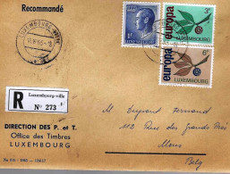 (Luxembourg) Pli RECOMMANDE – EUROPA - De ‘LUXEMBOURG Vers MONS (15-12-65) - Enteros Postales