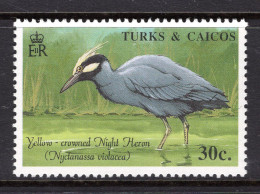 Turks & Caicos Islands 1990 Birds - 30c Night Heron MNH (SG 1013) - Turks And Caicos