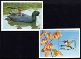 Turks & Caicos Islands 1990 Birds MS Set MNH (SG MS1058a&b) - Turks And Caicos