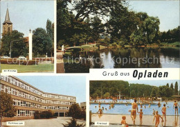 41500046 Opladen Freibad Gymnasium Kirche Opladen - Leverkusen