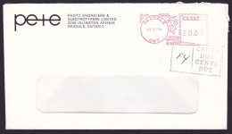 Canada: Cover, 1974, Meter Cancel, Rexdale, Cancel Postage Due, Taxed, To Pay (roughly Opened) - Covers & Documents