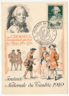 FRANCE => AUDINCOURT - Carte Officielle "Journée Du Timbre" 1949 Timbre 15F + 5F Choiseul - Covers & Documents