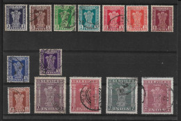 INDIA 1950 - 1951 OFFICIALS SET SG O151/O164 FINE USED Cat £42 - Dienstzegels