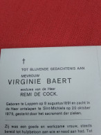 Doodsprentje Virginie Baert / Loppen 8/8/1891 Sint Michiels 20/10/1979 ( Remi De Cock ) - Religion & Esotérisme