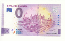 Billet Touristique 0 Euro - CHÂTEAU DE CHAMBORD - UEAR - 2022-3 - N° 35897 - Altri & Non Classificati