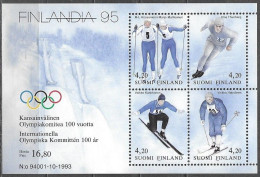 Finland Finnland Finlande Suomi 1994 Finlandia 95 IOC Winter Olympic Games Mi.Nr. Bl. 11 (1236-39) MNH ** Postfr. Neuf - Blocchi E Foglietti