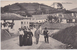 Rare Cpa BEHOBIE – Route D'Hendaye - Béhobie