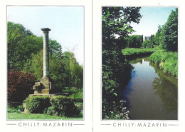 2 Cartes Postales: CHILLY-MAZARIN: Colonne Dorique, Bords De L'Yvette. - Chilly Mazarin