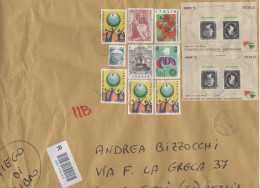 ITALIA - ITALY - ITALIE - 2024 - 2x BF1 + 9 Francobolli - Piego Di Libri Raccomandato - Grande Frammento Parzialmente Vi - Covers & Documents