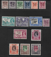 BURMA 1947 INTERIM BURMESE GOVERNMENT SET SG 68/82 FINE USED Cat £45 - Birmania (...-1947)