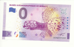 Billet Touristique 0 Euro - MUSÉE OCÉANOGRAPHIQUE DE MONACO - UEAW - 2022-2 - N° 39289 - Altri & Non Classificati