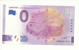 Billet Touristique 0 Euro - LASCAUX CENTRE INTERNATIONAL DE L'ART PARIETAL - UEBA - 2022-8 - N° 1052 - Altri & Non Classificati