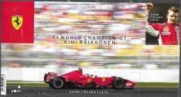 Finland Finnland Finlande Suomi 2008 Kimi Räikkönen F1 World Champion 2007 Mi.Nr. Bl. 51 (1927-28) MNH ** Postfr. Neuf - Blocks & Sheetlets
