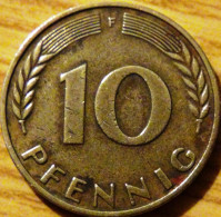 Germany - 1968 - KM 108 - 10 Pfennig - Mintmark "F" - Stuttgart - VF - Look Scans - 10 Pfennig