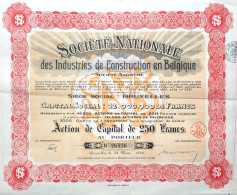 Société Nationale Des Industries De Construction En Belgique - 1920 -  Bruxelles - Textiel