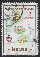 Macau Macao – 1956 Maps 3 Avos Used Stamp - Usados