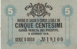 BUONO DI CASSA VENETA DEI PRESTITI 5 CENT. (MK812 - Venezuela