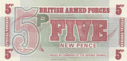 BANCONOTA BRITISH ARMED FORCE 5 UNC (MK731 - Forze Armate Britanniche & Docuementi Speciali