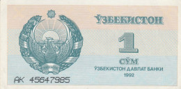 BANCONOTA UZBEKISTAN 1 UNC (MK398 - Ouzbékistan