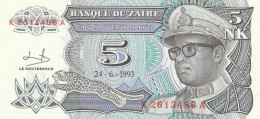 BANCONOTA ZAIRE 5 UNC (MK375 - Zaïre