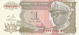 BANCONOTA ZAIRE 1 UNC (MK376 - Zaire