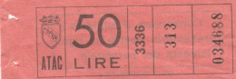 BIGLIETTO ATAC 50 LIRE (MK248 - Europa