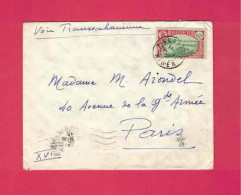 Lettre De 1937 Pour La France Par Voie Transaharienne - YT N° 41 - Seul Sur Lettre - Lettres & Documents