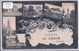 CRAON- SOUVENIR DE CRAON- JOLIE CARTE MULTI-VUES - Craon