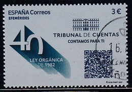 2022-ED. 5620 - Efemérides 40 Aniversario De La Ley Orgánica Del Tribunal De Cuentas- USADO - Oblitérés