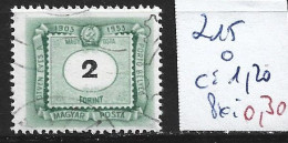 HONGRIE TAXE 215 Oblitéré Côte 2 € - Postage Due