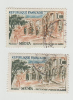 Timbre France Y&T N°1318 Oblitéré Médéa Variété : Monument Gris - Used Stamps