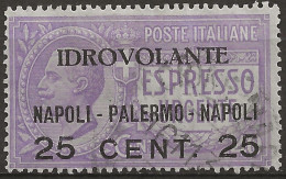 ITPA2U2 "1917 Regno D'Italia, Sassone Nr. 2, Francobollo Usato Per Posta °/ Posta Aerea - Airmail