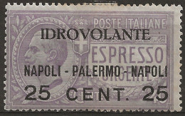 ITPA2L1 "1917 Regno D'Italia, Sassone Nr. 2, Francobollo Nuovo Con Traccia Di Linguella */ Posta Aerea - Luftpost
