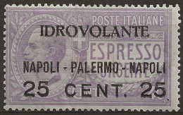 ITPA2L2 "1917 Regno D'Italia, Sassone Nr. 2, Francobollo Nuovo Con Traccia Di Linguella */ Posta Aerea - Luftpost