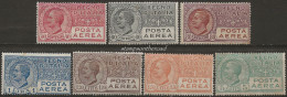 ITPA2A-7L "1926/28 Regno D'Italia, Sassone Nr. 2a/7, Serie Cpl Di  7 Francobolli Nuovi Con Traccia Di Linguella */ P.A. - Luftpost