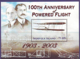 NORFOLK - 100y. POWERED OF FLIGHT QANTAS + SET - **MNH - 2003 - Other (Air)