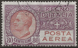 ITPA3AU1 "1926/28 Regno D'Italia, Sassone Nr. 3A, Francobollo Usato Per Posta °/ P.A. - Airmail