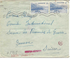 MONACO - SUISSE, 1944 Lettre Censurée Pour La Croix-rouge à Genève. - Briefe U. Dokumente