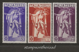 ITPA18-20L "1930 Regno D'Italia, Sassone Nr. 18/20, Serie Cpl Di 3 Francobolli Nuovi Con Traccia Di Linguella*/ P.A. - Poste Aérienne