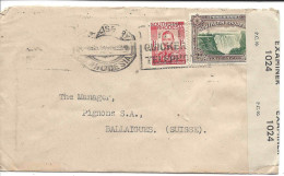 SOUTHERN RHODESIA  1944, Stamp VICTORIA FALLS (chutes Victoria) Censor, Censure Cover Lettre To Switzerland Suisse - Southern Rhodesia (...-1964)