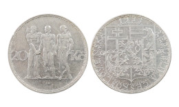 CECOSLOVACCHIA !!! 20 KORUNY 1933 IN ARGENTO KM# 17 - Czechoslovakia