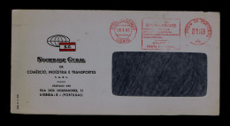 Gc8299 PORTUGAL EMA /front Cover /  "S:G: General Society Regular Transports" Matadi, Anvers, Angola Publicitary Cover - Other (Sea)