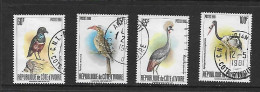 COTE D'IVOIRE 1980  ECHASSIERS  YVERT N°565A/565D OBLITERE - Storchenvögel