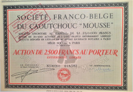 Société Franco-Belge  Du Caouthouc 'Mousse' -1956 - Paris - Spoorwegen En Trams