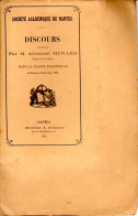 Discours De Anthime Menard Dans La Seance Solennelle 1862 Nantes - Sociologia