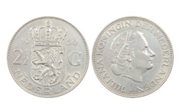 PAESI BASSI !!! 2,5 GULDEN 1959 IN ARGENTO KM# 185 - 1948-1980 : Juliana